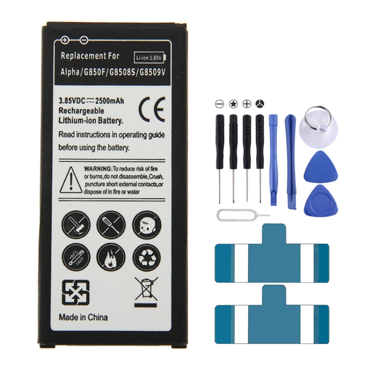 2500mAh Rechargeable Li-ion Battery for Galaxy Alpha / G850F / G850S / G850V by buy2fix