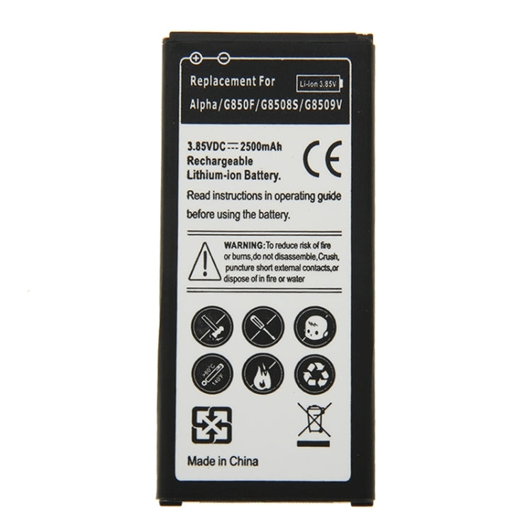2500mAh Rechargeable Li-ion Battery for Galaxy Alpha / G850F / G850S / G850V by buy2fix