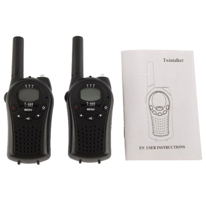 2 PCS T-668 400-470MHz 1.0 inch LCD 8 / 20 / 22CHS Walkie Talkie Set - Handheld Walkie Talkie by buy2fix | Online Shopping UK | buy2fix