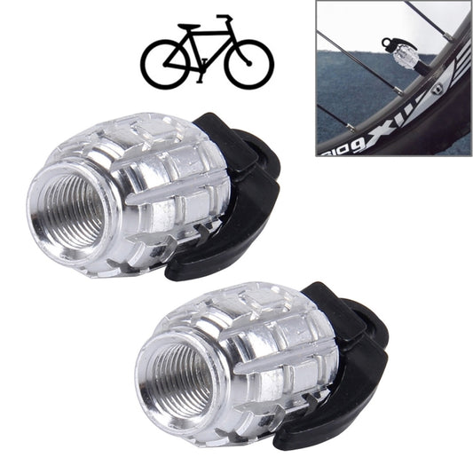 4 PCS Universal Bicycle Tire Valve Caps(Silver) - Tire Valve Caps by buy2fix | Online Shopping UK | buy2fix