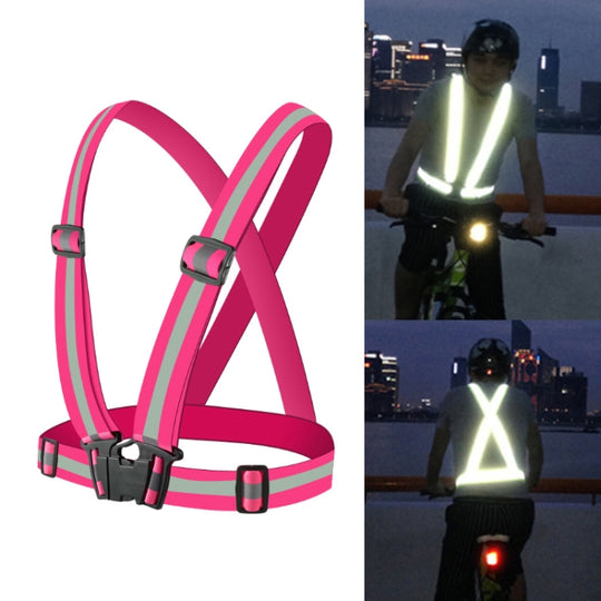 Gilet de sécurité réfléchissant flexible pour conduite de nuit (magenta)