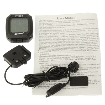 LCD Electronic Bicycle Speedometer (YT-823) by buy2fix