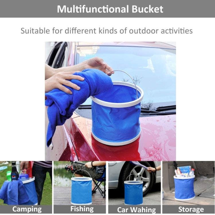 9L Multifunctional Foldable Bucket for Car Washing / Fishing / Storage, Random Color Delivery by buy2fix