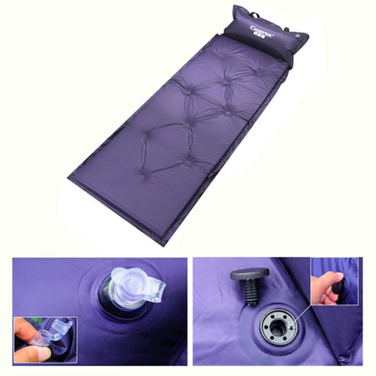 Automatic Inflatable Sleeping Pad Moisture Proof Pad with Pillow(Purple) - Camping Mats by buy2fix | Online Shopping UK | buy2fix