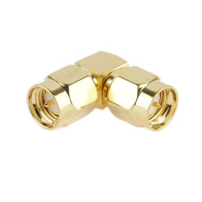 Gold Plated SMA Male to SMA Male Adapter with 90 Degree Angle by buy2fix
