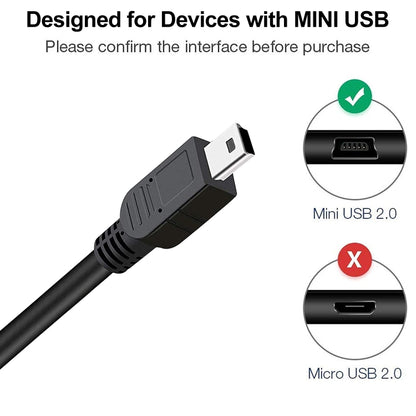 USB 2.0 AM to Mini 5pin USB Cable, Length: 1.5m(Black) by buy2fix