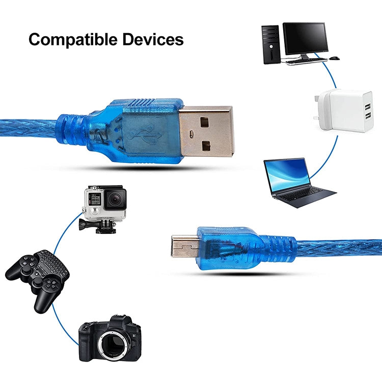 USB 2.0 AM to Mini 5pin USB cable, Length: 30.5cm by buy2fix