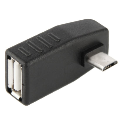 Micro USB Male to USB 2.0 AF Adapter with 90 Degree Angle, Support OTG Function(Black) by buy2fix
