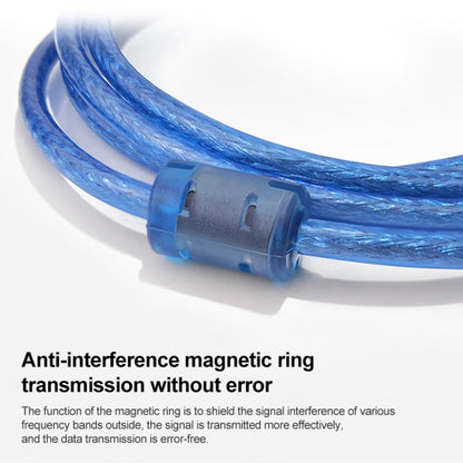 Normal USB 2.0 AM to BM Cable, with 2 Core, Length: 1.8m(Blue) by buy2fix