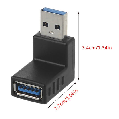 USB 3.0 AM to USB 3.0 AF Adapter(Black) by buy2fix
