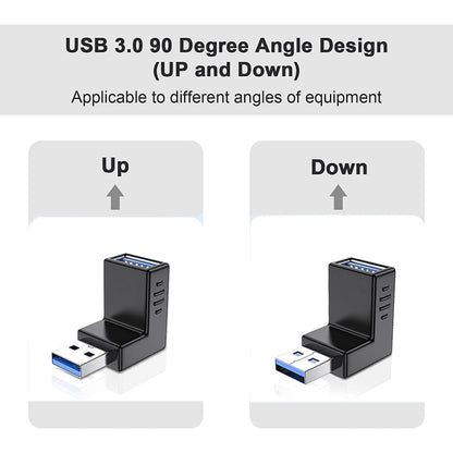 USB 3.0 AM to USB 3.0 AF Adapter(Black) by buy2fix