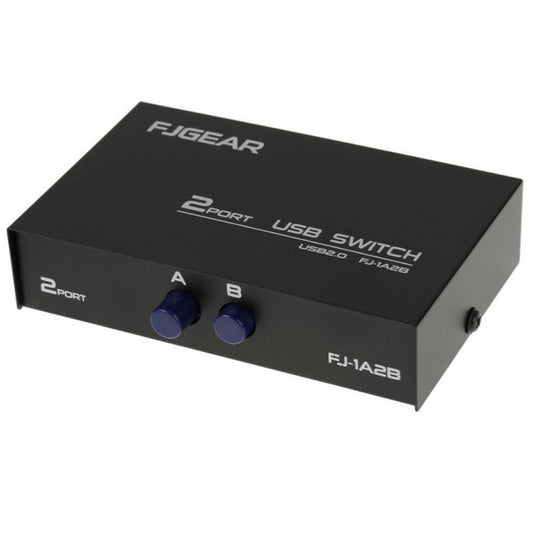 2 Port USB Data Switch(Black) by buy2fix