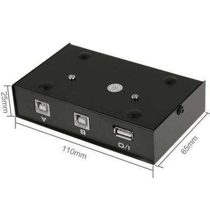 2 Port USB Data Switch(Black) by buy2fix