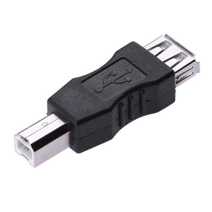 USB 2.0 A Female to B Male Adapter Connector AF to BM Converter for Printer(Black) - USB Adapter by buy2fix | Online Shopping UK | buy2fix