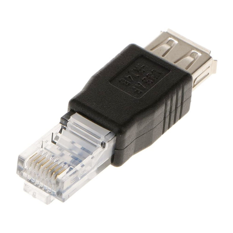 RJ45 Male to USB AF Adapter(Black) by buy2fix