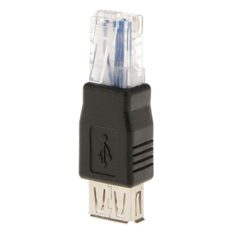 RJ45 Male to USB AF Adapter(Black) by buy2fix