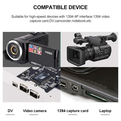 FireWire 800 9 Pin To FireWire 400 4 Pin Cable, Length: 1.5m(Black) - 1394 Series by buy2fix | Online Shopping UK | buy2fix