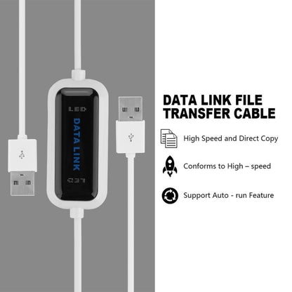 High Speed USB 2.0 Data Link Cable, PC to PC Data Share, Plug and Play, Length: 165cm by buy2fix