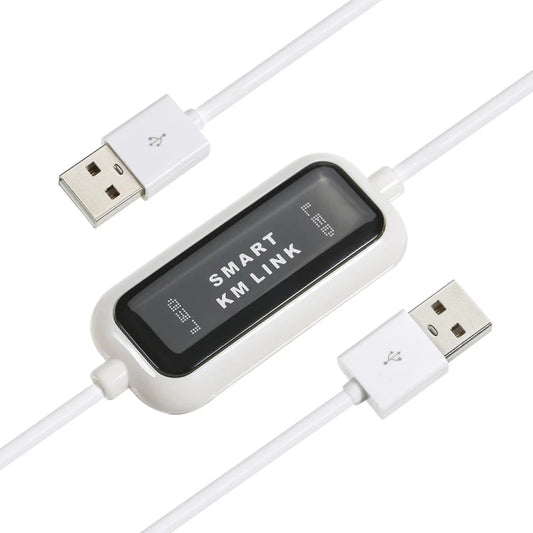 High Speed USB 2.0 Smart KM Link Cable, PC to PC Keyboard & Mouse Share, Plug and Play, Length: 165cm by buy2fix