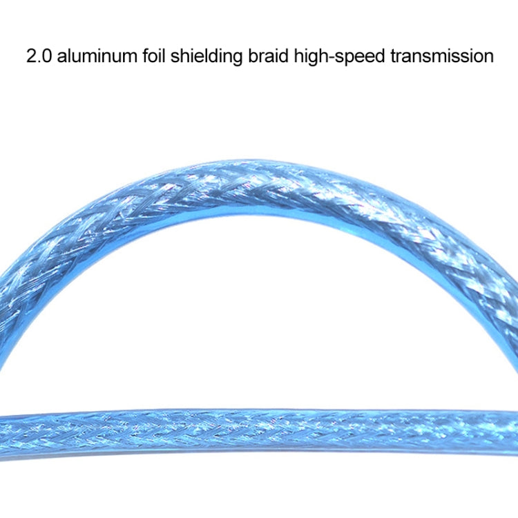 Mini 5-pin USB to USB 2.0 AF OTG Adapter Cable, Length: 22cm (Blue) by buy2fix