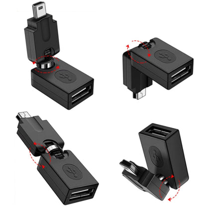 High Quality USB 2.0 AF to OTG Mini USB Adapter, Support 360 Degree Rotation by buy2fix