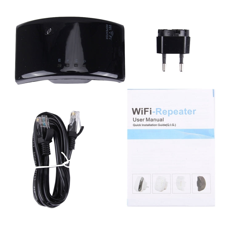 300Mbps Wireless-N WIFI 802.11n Repeater Range Expander(Black) - Powerline Network Adapters by buy2fix | Online Shopping UK | buy2fix