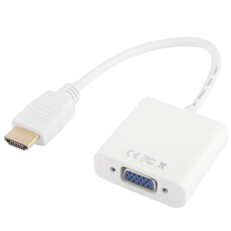24cm Full HD 1080P HDMI to VGA + Audio Output Cable for Computer / DVD / Digital Set-top Box / Laptop / Mobile Phone / Media Player(White) by buy2fix