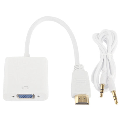 24cm Full HD 1080P HDMI to VGA + Audio Output Cable for Computer / DVD / Digital Set-top Box / Laptop / Mobile Phone / Media Player(White) by buy2fix