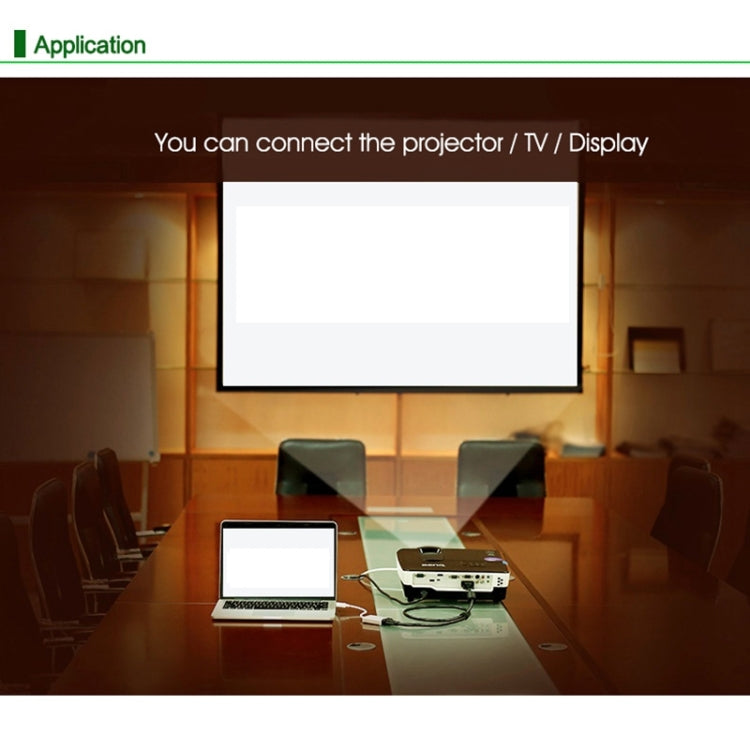 24cm Full HD 1080P HDMI to VGA + Audio Output Cable for Computer / DVD / Digital Set-top Box / Laptop / Mobile Phone / Media Player(White) by buy2fix