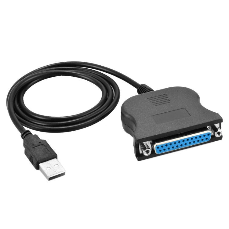 USB 2.0 to DB25 25 Pin Female Port Print Converter Cable(Black) - RS485 / RS232 Series by buy2fix | Online Shopping UK | buy2fix