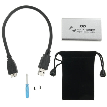6gb/s mSATA Solid State Disk SSD to USB 3.0 Hard Disk Case(Silver) by buy2fix