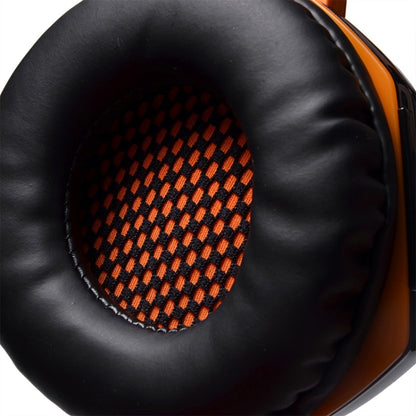 EACH G2000 Over-ear Stereo Bass Gaming Headset with Mic & LED Light for Computer, Cable Length: 2.2m(Orange) by KOTION EACH