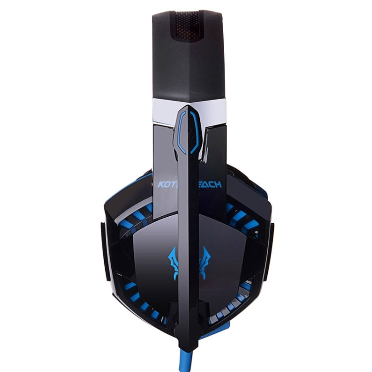 EACH G2000 Over-ear Stereo Bass Gaming Headset with Mic & LED Light for Computer, Cable Length: 2.2m(Blue) by KOTION EACH