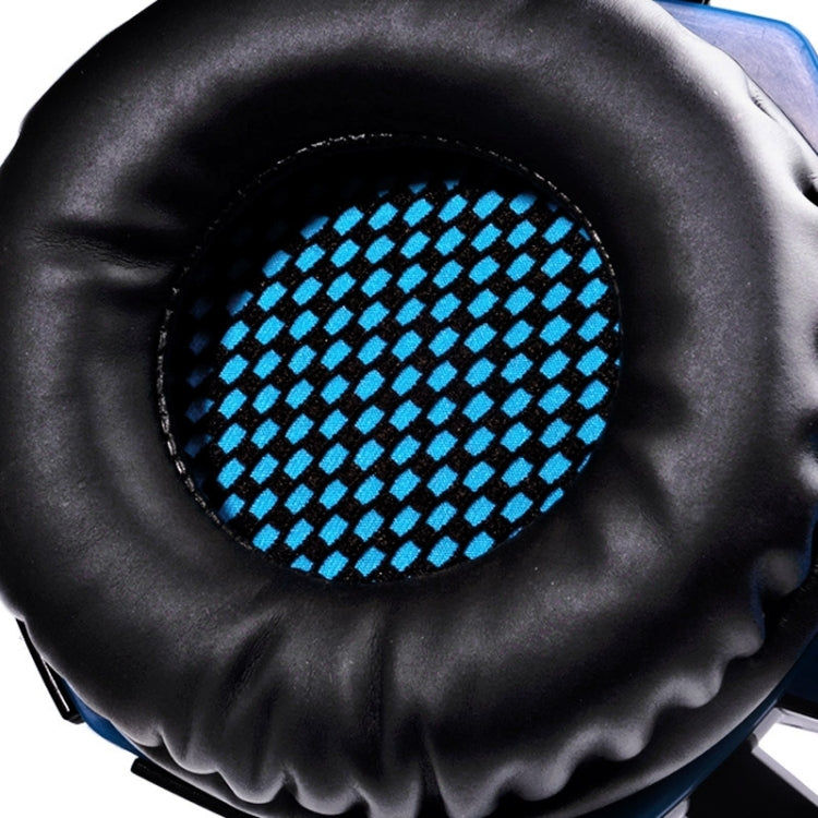 EACH G2000 Over-ear Stereo Bass Gaming Headset with Mic & LED Light for Computer, Cable Length: 2.2m(Blue) by KOTION EACH