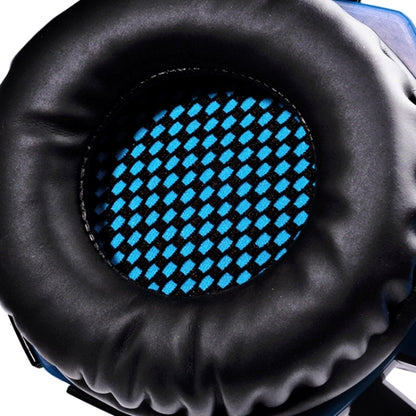 EACH G2000 Over-ear Stereo Bass Gaming Headset with Mic & LED Light for Computer, Cable Length: 2.2m(Blue) by KOTION EACH