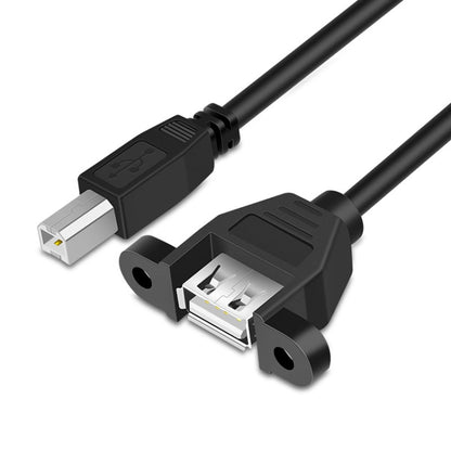 USB 2.0 Type-B Male to USB 2.0 Female Printer / Scanner Adapter Cable for HP, Dell, Epson, Length: 50cm(Black) by buy2fix
