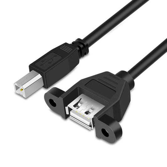 USB 2.0 Type-B Male to USB 2.0 Female Printer / Scanner Adapter Cable for HP, Dell, Epson, Length: 50cm(Black) by buy2fix