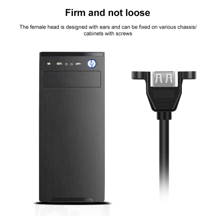USB 2.0 Type-B Male to USB 2.0 Female Printer / Scanner Adapter Cable for HP, Dell, Epson, Length: 50cm(Black) by buy2fix