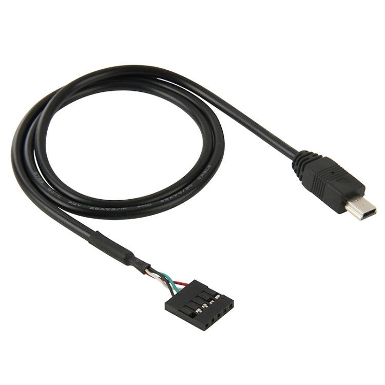 5 Pin Motherboard Female Header to Mini USB Male Adapter Cable, Length: 50cm by buy2fix