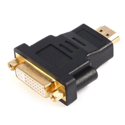 Gold Plated HDMI 19 Pin Male to DVI Female Adapter(Black) by buy2fix