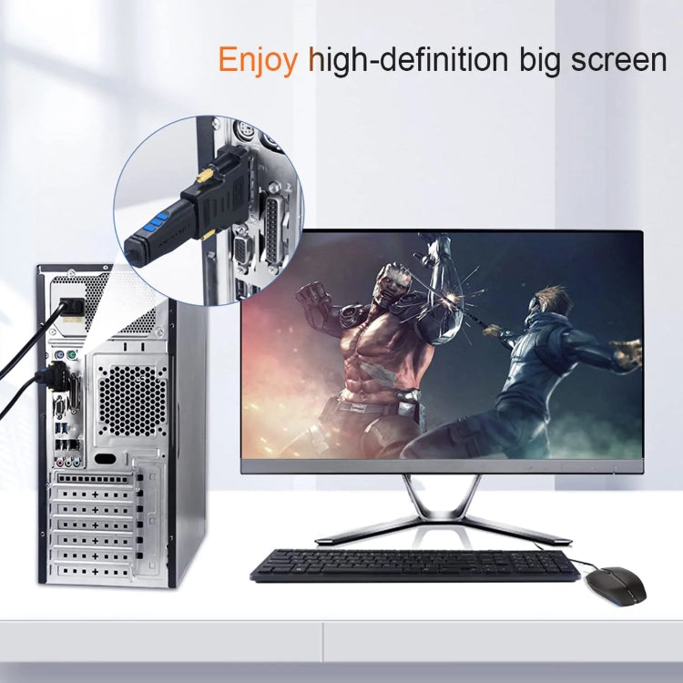 Gold Plated HDMI 19 Pin Male to DVI Female Adapter(Black) by buy2fix