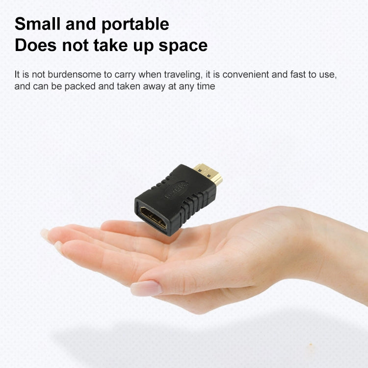 Gold Plated HDMI 19 Pin Male to Female Adapter(Black) by buy2fix