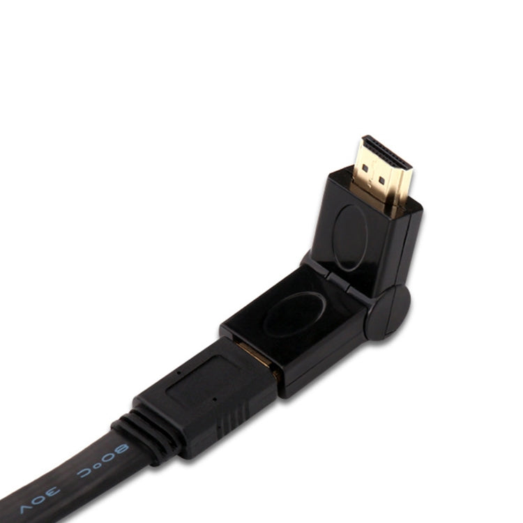 HDMI 19 Pin Male to HDMI 19Pin Female SWIVEL (180 Degree) Adaptor (Gold Plated)(Black) by buy2fix