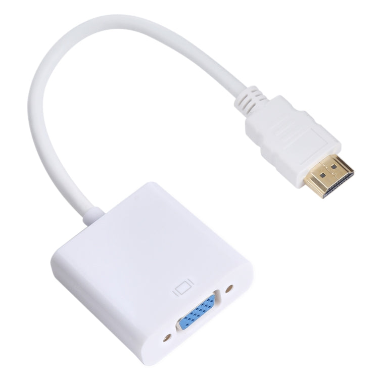 20cm HDMI 19 Pin Male to VGA Female Cable Adapter(White) - Cable by buy2fix | Online Shopping UK | buy2fix