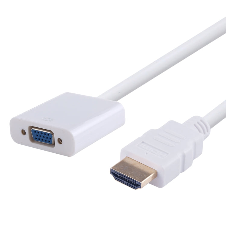 20cm HDMI 19 Pin Male to VGA Female Cable Adapter(White) - Cable by buy2fix | Online Shopping UK | buy2fix