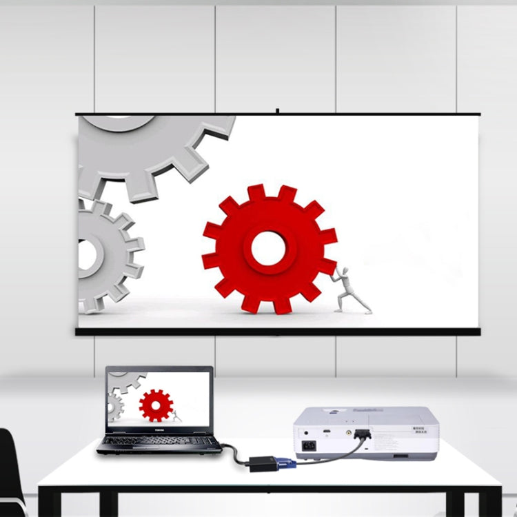 20cm HDMI 19 Pin Male to VGA Female Cable Adapter(Black) by buy2fix