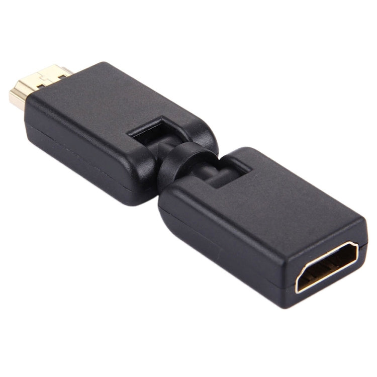 HDMI 19 Pin Male to Female 360 Degree SWIVEL Adaptor (Gold Plated)(Black) by buy2fix