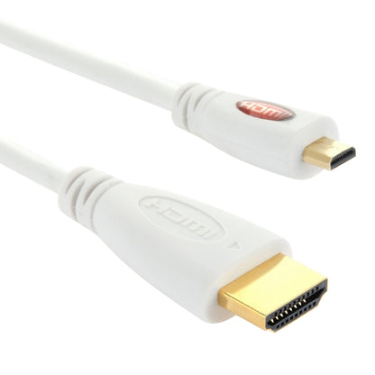 1m Gold Plated Micro HDMI Male to HDMI Male Cable, 1.4 Version(White) - Cable by buy2fix | Online Shopping UK | buy2fix