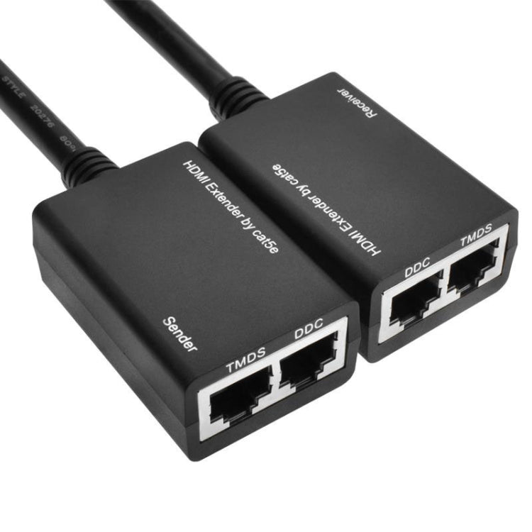 HDMI Extender by Cat5e / 6 LAN Cable 30M / 1080P(Black) - Amplifier by buy2fix | Online Shopping UK | buy2fix