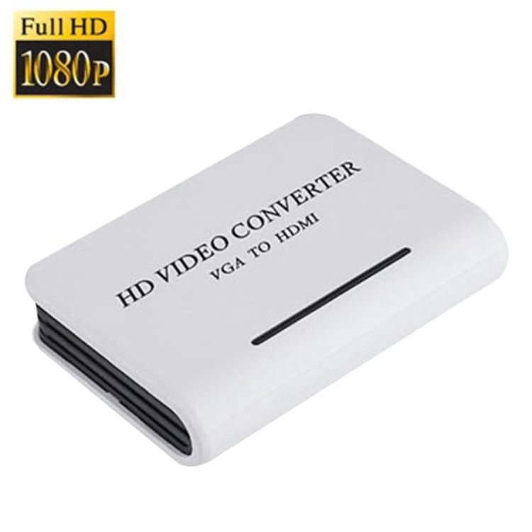 1080P Audio VGA to HDMI HD HDTV Video Converter(White) by buy2fix